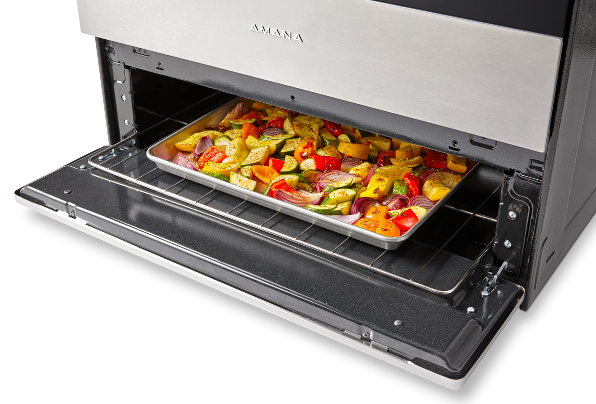 AMANA  30-inch Gas Range with Easy-Clean Glass Door - White (AGR4203MNW)