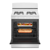 AMANA 30-inch Gas Range with Easy-Clean Glass Door - White (AGR4203MNW)
