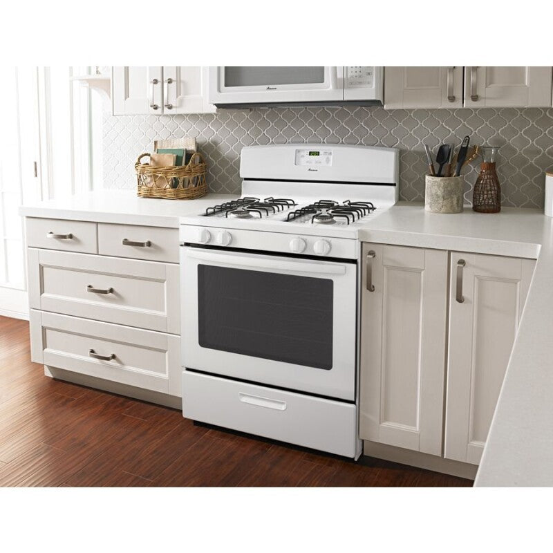AMANA 30-inch Gas Range with Easy Touch Electronic Controls -  (AGR5330BAW)