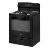 AMANA  30-inch Gas Range with Bake Assist Temps - Black (AGR6303MMB)