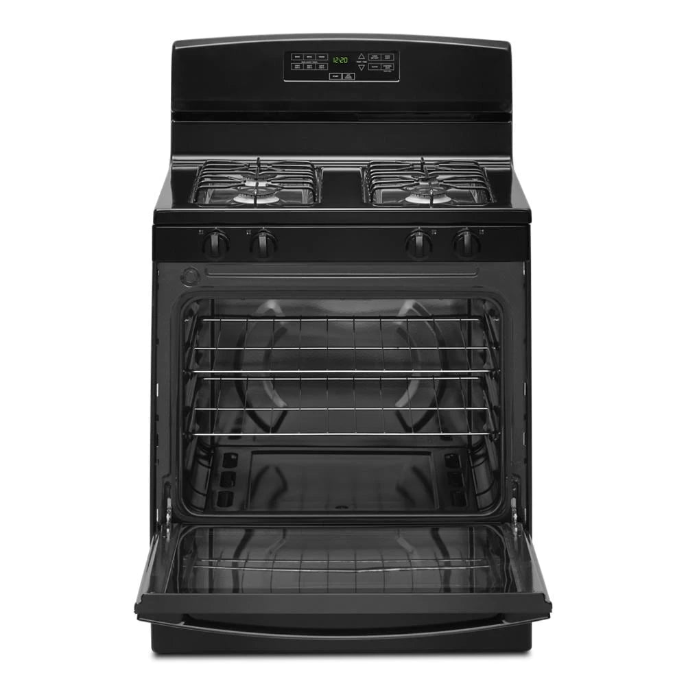 AMANA  30-inch Gas Range with Bake Assist Temps - Black (AGR6303MMB)
