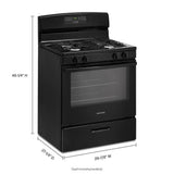 AMANA  30-inch Gas Range with Bake Assist Temps - Black (AGR6303MMB)