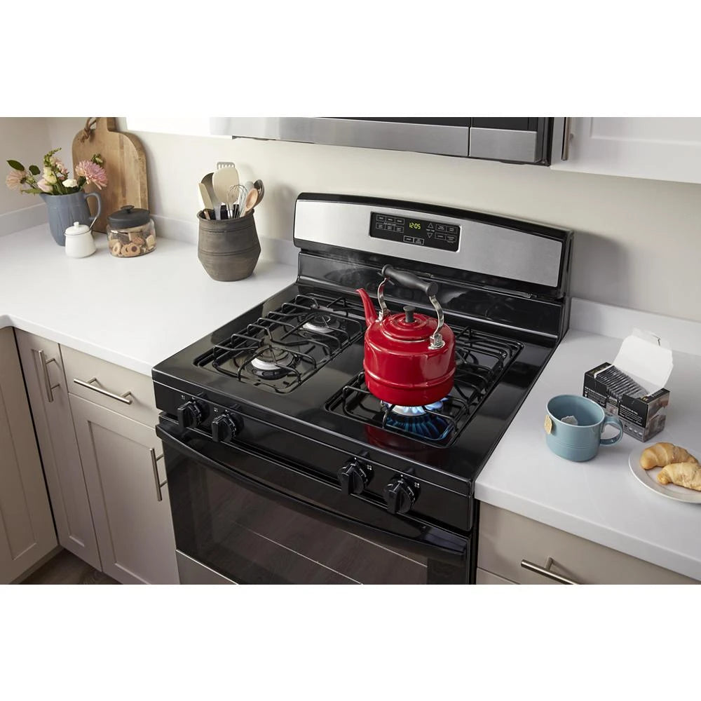 AMANA  30-inch Gas Range with Bake Assist Temps - Stainless Steel (AGR6303MMS)