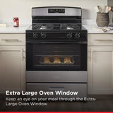 AMANA  30-inch Gas Range with Bake Assist Temps - Stainless Steel (AGR6303MMS)