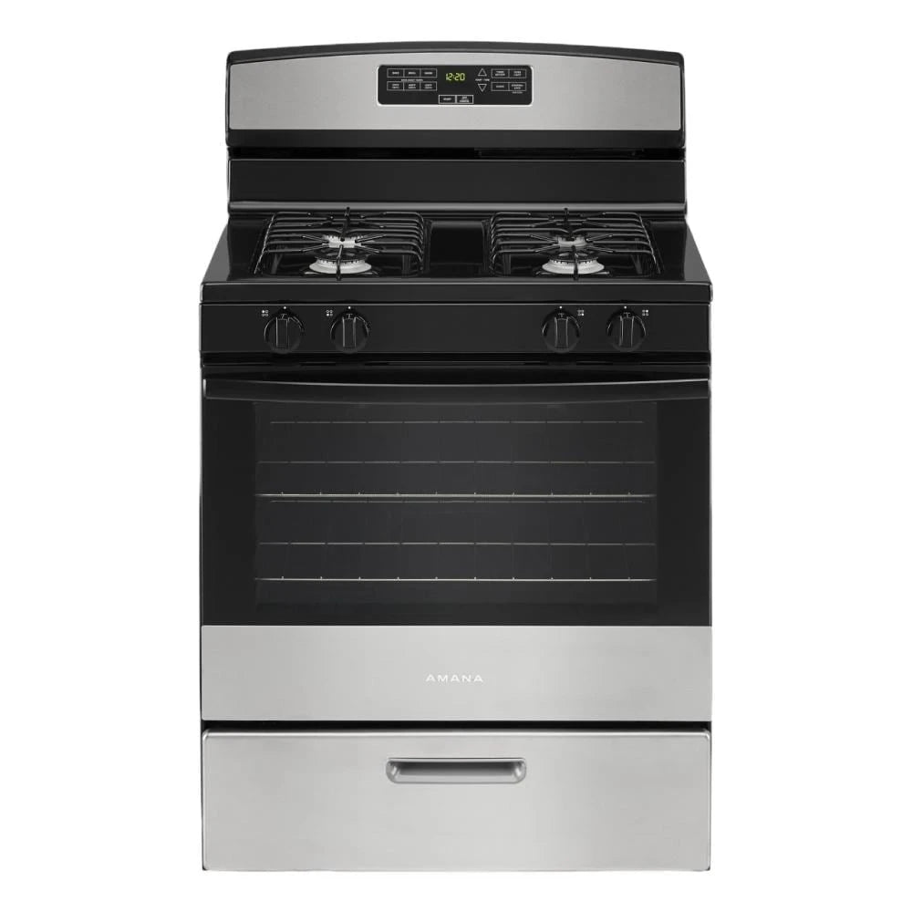 AMANA  30-inch Gas Range with Bake Assist Temps - Stainless Steel (AGR6303MMS)