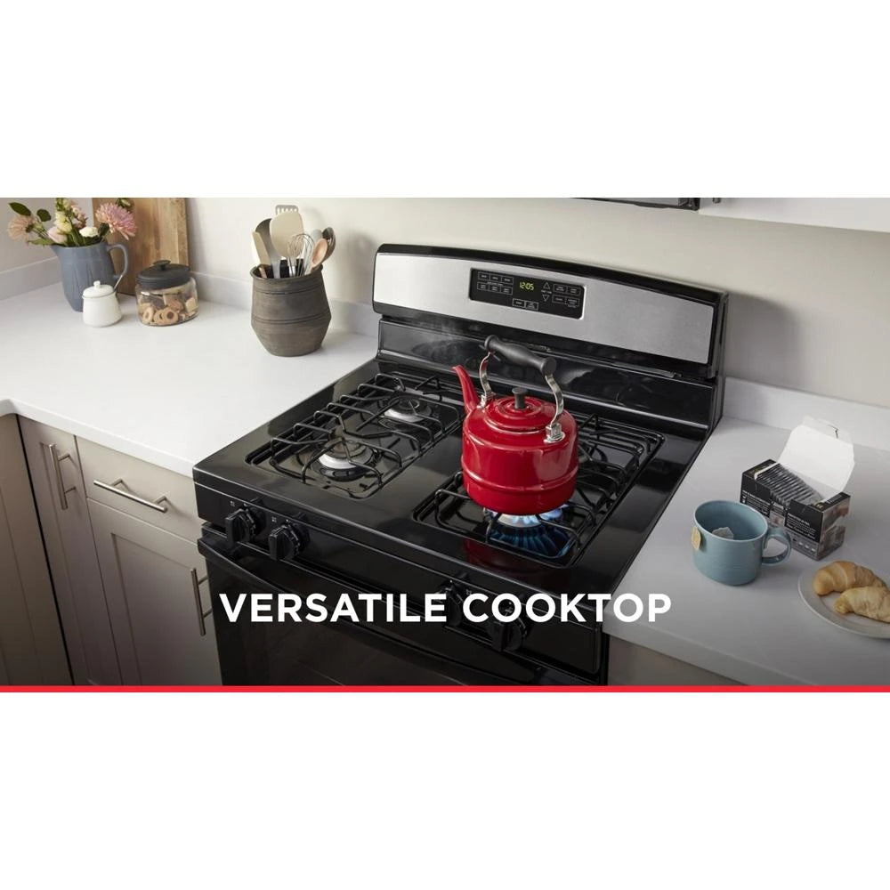 AMANA  30-inch Gas Range with Bake Assist Temps - Stainless Steel (AGR6303MMS)