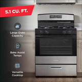 AMANA  30-inch Gas Range with Bake Assist Temps - Stainless Steel (AGR6303MMS)