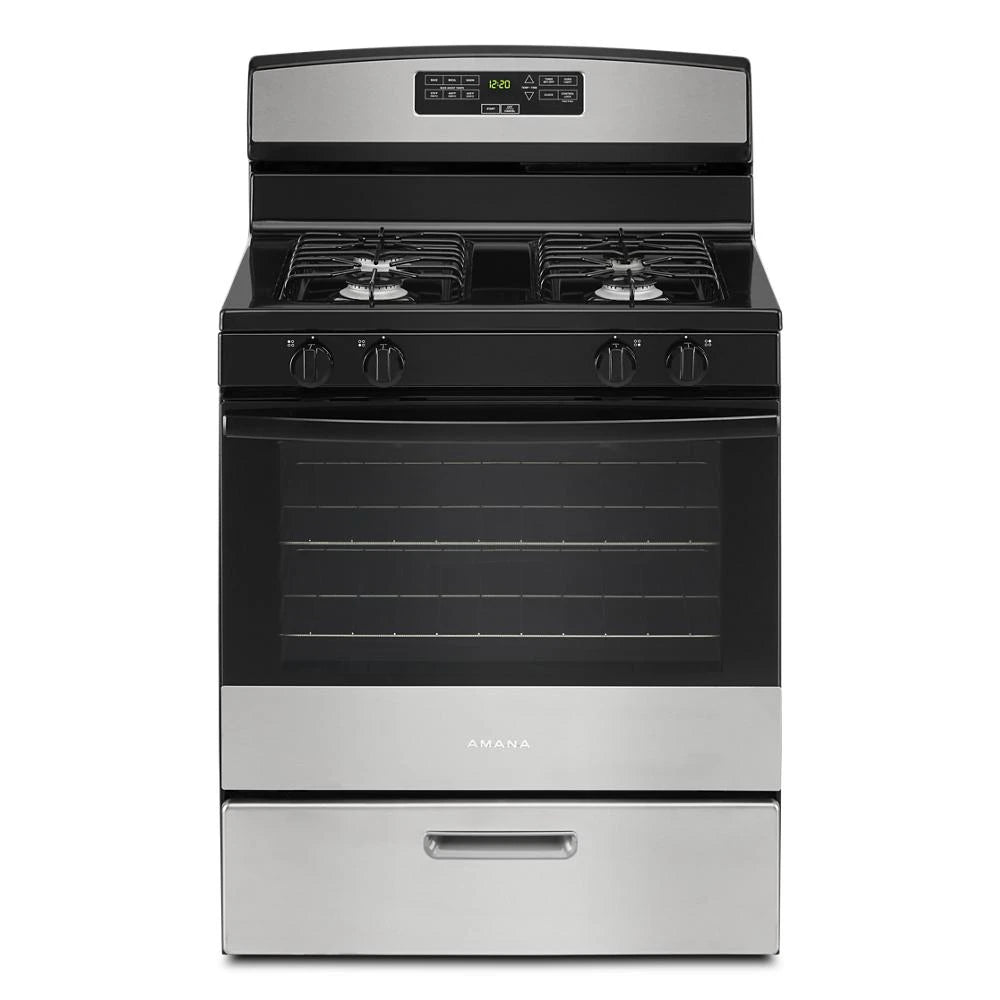 Amana  30-inch Gas Range with Bake Assist Temps - Stainless Steel (AGR6303MMS)