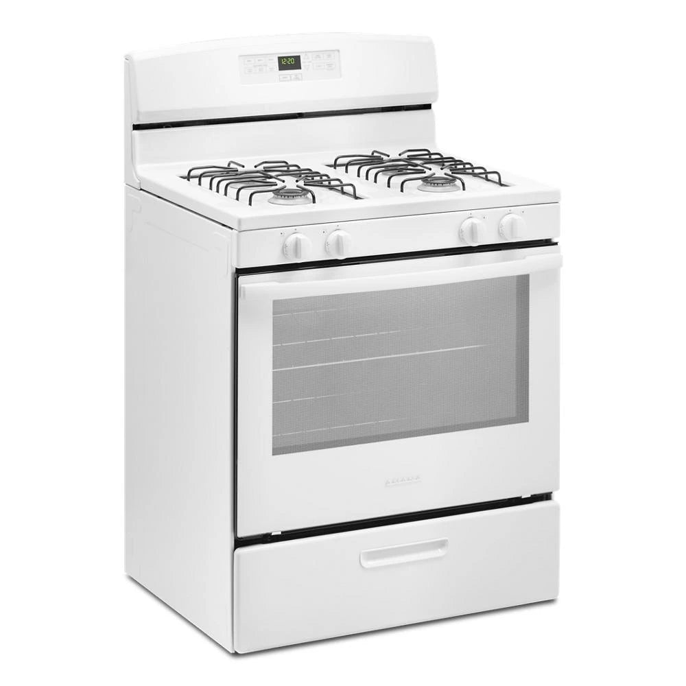 AMANA  30-inch Gas Range with Bake Assist Temps - White (AGR6303MMW)