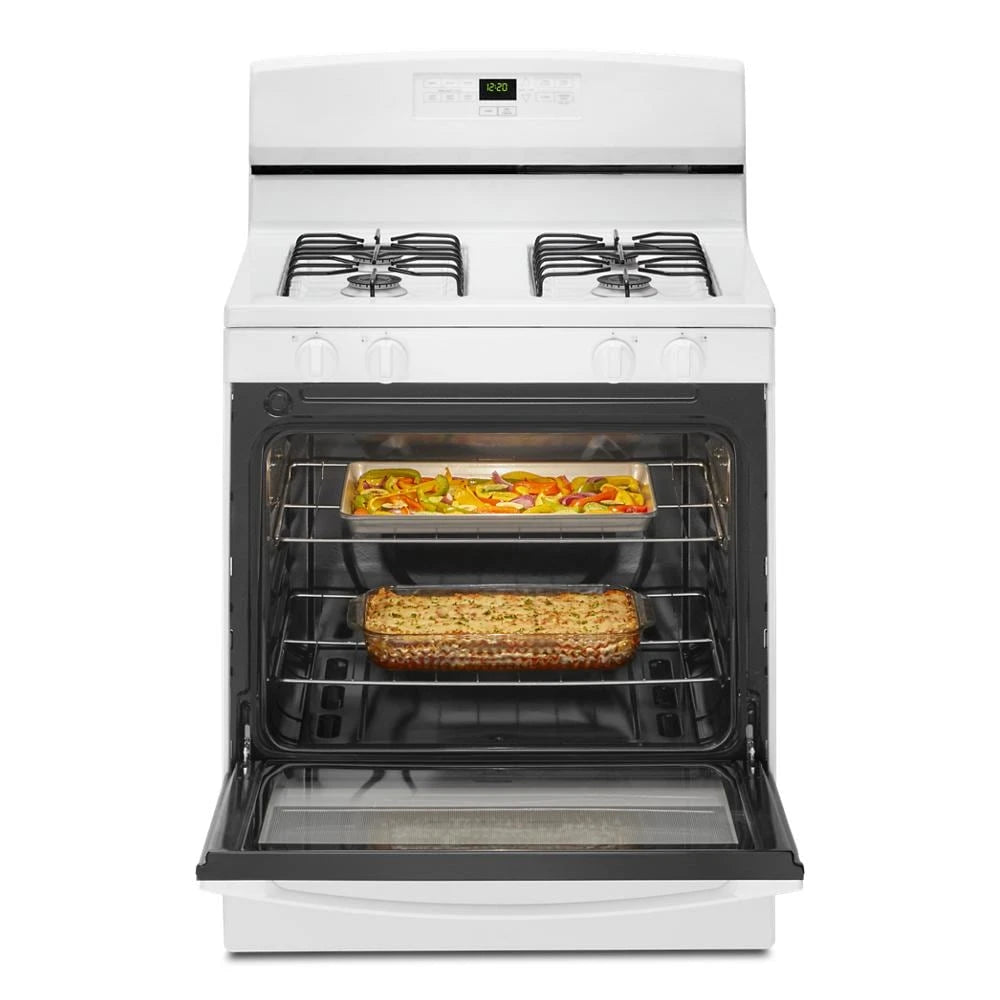 AMANA  30-inch Gas Range with Bake Assist Temps - White (AGR6303MMW)