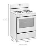 AMANA  30-inch Gas Range with Bake Assist Temps - White (AGR6303MMW)