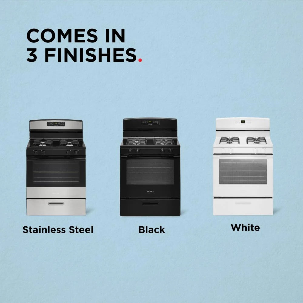AMANA  30-inch Gas Range with Bake Assist Temps - White (AGR6303MMW)