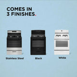 AMANA  30-inch Gas Range with Bake Assist Temps - White (AGR6303MMW)