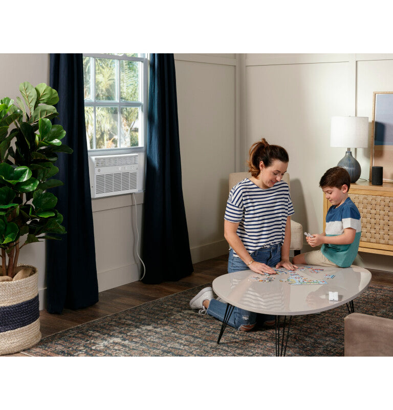 GE 14,000 BTU Smart Electronic Window Air Conditioner for Large Rooms up to 700 sq. ft. - White (AHEK14AC)