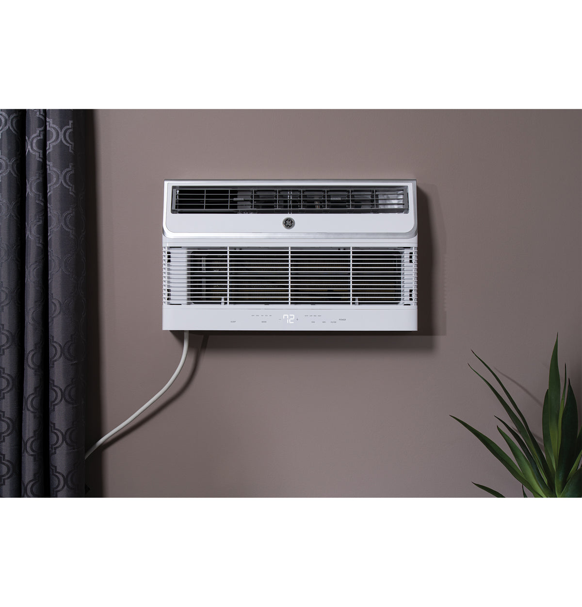 GE  230/208 Volt Built-In Heat/Cool Room Air Conditioner - Soft Gray (AJEM12DWH)
