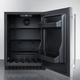 SUMMIT 24" Wide Built-In All-Refrigerator, ADA Compliant - Black (AL54)