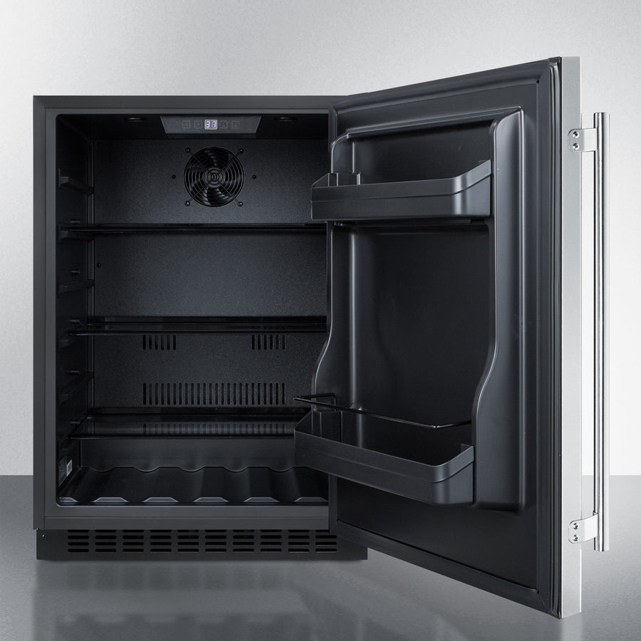 Summit  24" Wide Built-In All-Refrigerator, ADA Compliant - Stainless Steel (AL54CSS)