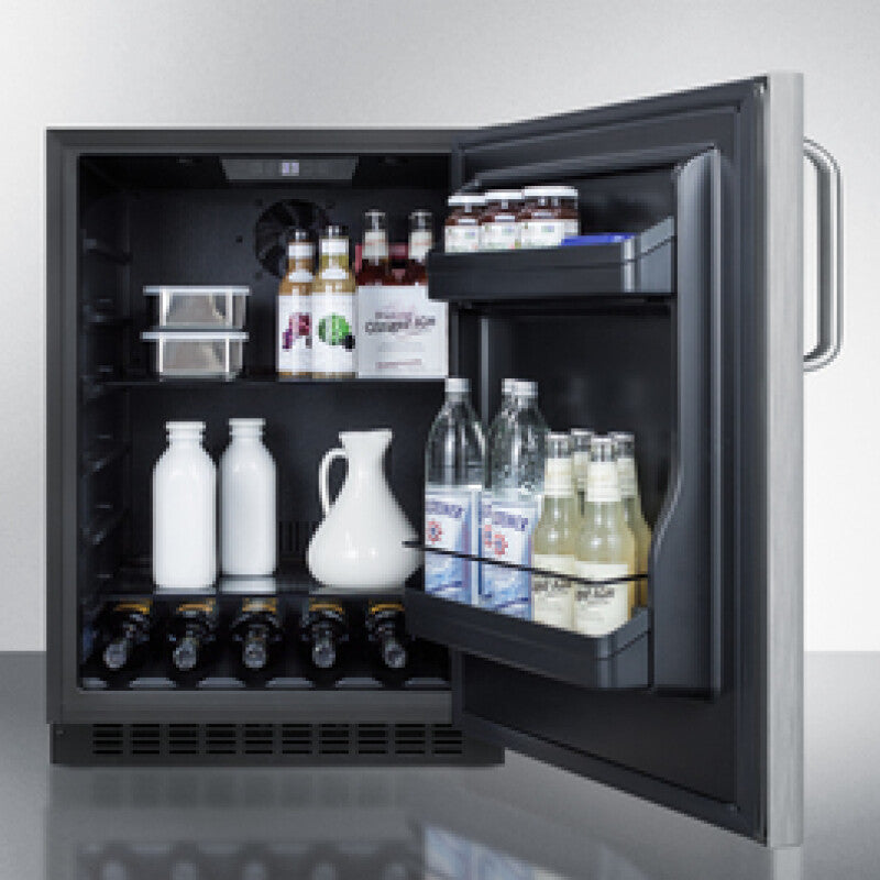 SUMMIT 24" Wide Built-In All-Refrigerator, ADA Compliant - Stainless Steel (AL54CSSTB)