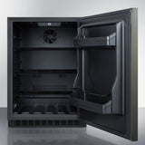 SUMMIT  24" Wide Built-In All-Refrigerator, ADA Compliant - Black Stainless Steel (AL54KSHH)