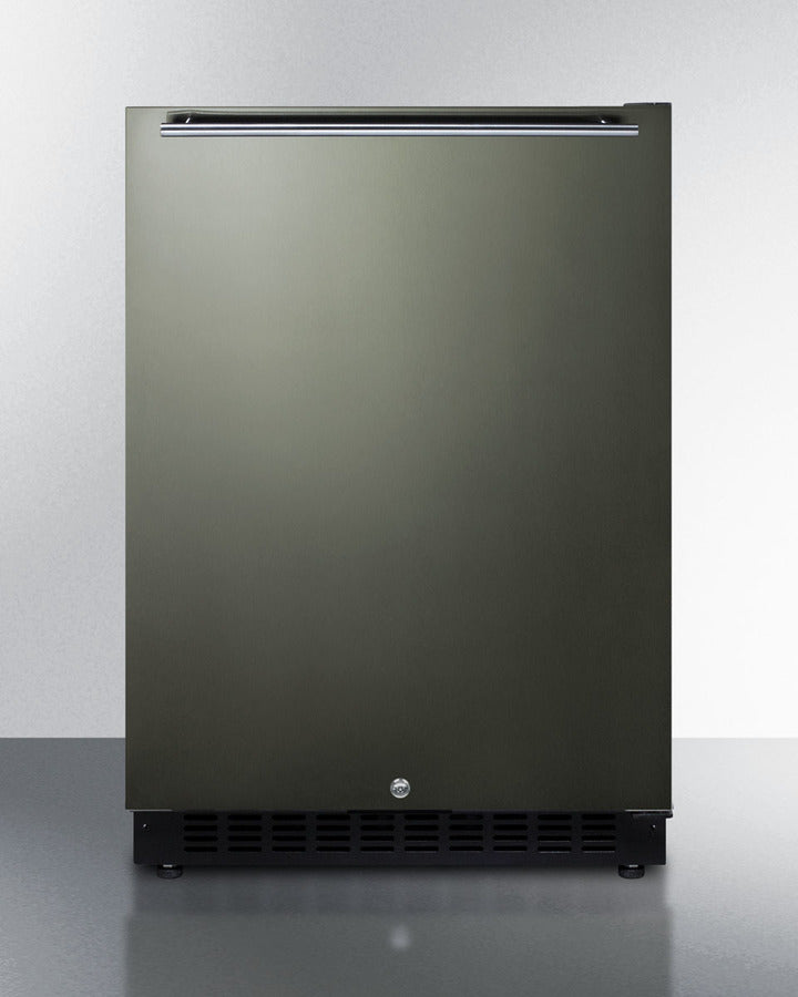 SUMMIT  24" Wide Built-In All-Refrigerator, ADA Compliant - Black Stainless Steel (AL54KSHH)