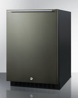 SUMMIT  24" Wide Built-In All-Refrigerator, ADA Compliant - Black Stainless Steel (AL54KSHH)