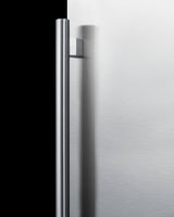SUMMIT  24" Wide Built-In All-Refrigerator, ADA Compliant - Stainless Steel/Black (AL55)