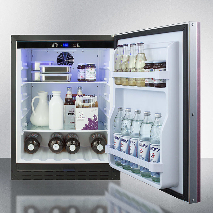 SUMMIT  24" Wide Built-In All-Refrigerator, ADA Compliant (Panel Not Included) - Panel-Ready (AL55IF)