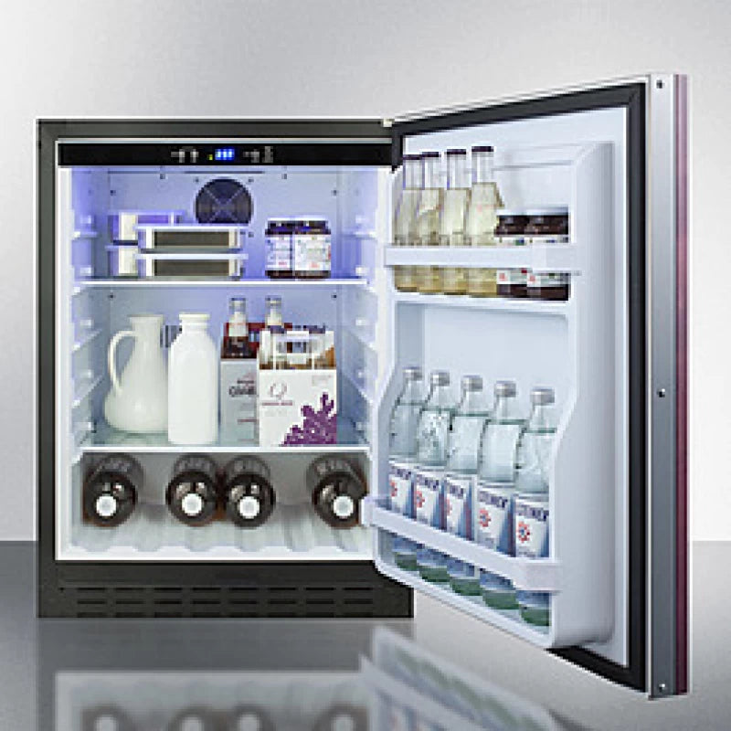 SUMMIT  24" Wide Built-In All-Refrigerator, ADA Compliant (Panel Not Included) - Panel-Ready (AL55IF)