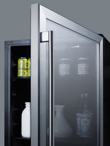 SUMMIT  24" Wide Built-In Commercial Beverage Center, ADA Compliant - Black (AL57G)