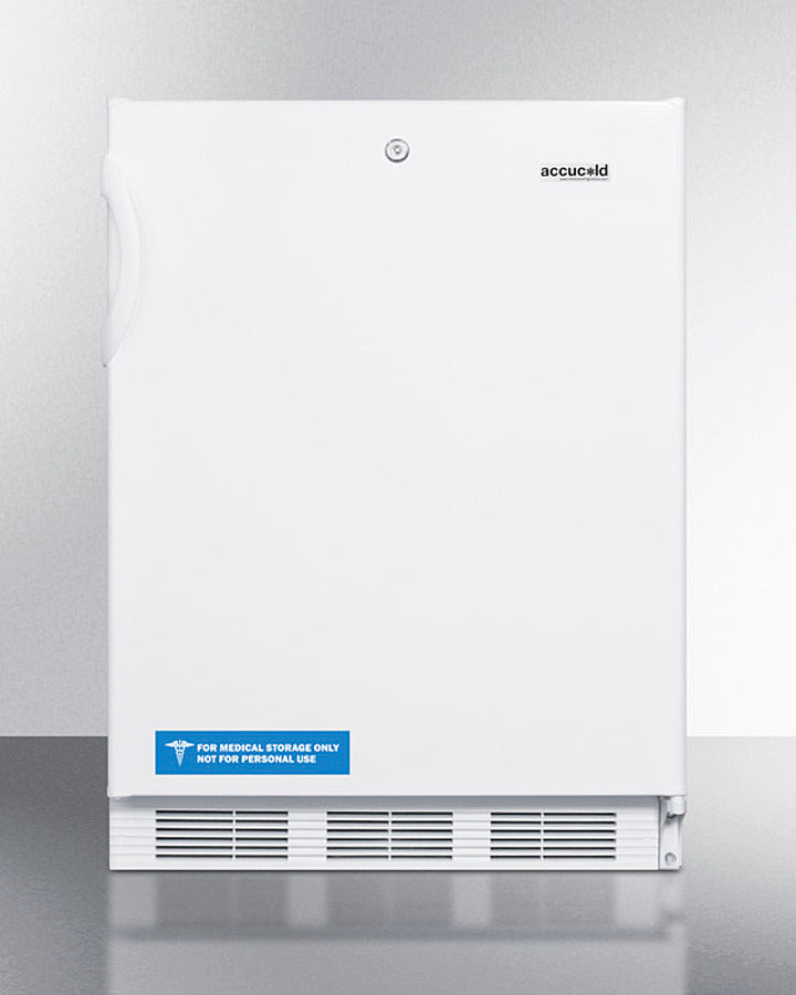 SUMMIT  24" Wide Refrigerator-Freezer, ADA Compliant - White (AL650LW)