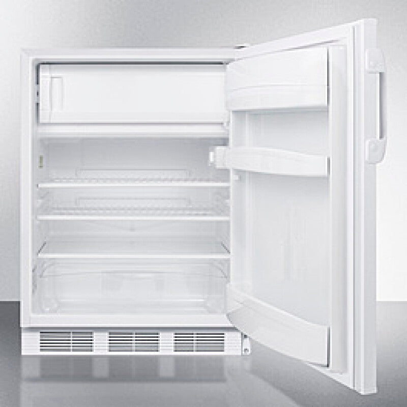 Summit 24" Wide Refrigerator-Freezer, ADA Compliant - White (AL650LW)