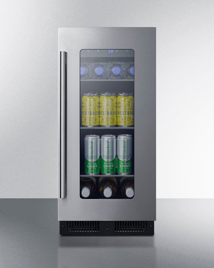 SUMMIT  15" Wide Built-In Beverage Center, ADA Compliant - Black (ALBV15)