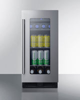 SUMMIT  15" Wide Built-In Beverage Center, ADA Compliant - Black (ALBV15)