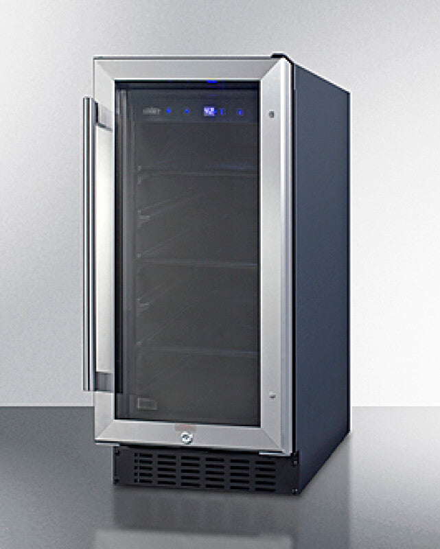 Summit 15" Wide Built-In Beverage Center, ADA Compliant - Glass (ALBV15)