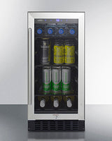 SUMMIT  15" Wide Built-In Beverage Center, ADA Compliant - Black (ALBV15)