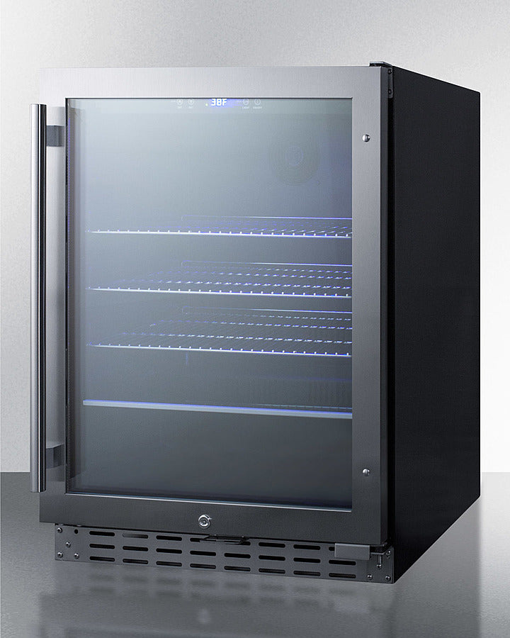 SUMMIT  24" Wide Built-In Beverage Cooler, ADA Compliant - Black (ALBV2466)