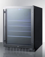 SUMMIT  24" Wide Built-In Beverage Cooler, ADA Compliant - Black (ALBV2466)