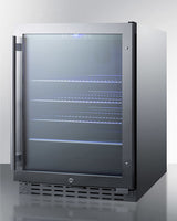 SUMMIT  24" Wide Built-In Beverage Cooler, ADA Compliant - Stainless Steel (ALBV2466CSS)