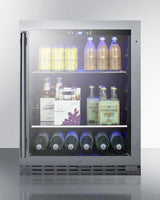 SUMMIT  24" Wide Built-In Beverage Cooler, ADA Compliant - Stainless Steel (ALBV2466CSS)