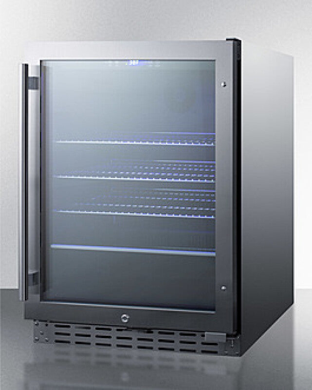 SUMMIT  24" Wide Built-In Beverage Cooler, ADA Compliant - Stainless Steel (ALBV2466CSS)