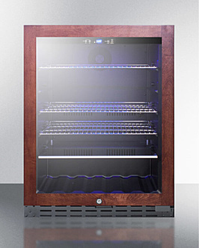 Summit 24" Wide Built-In Beverage Cooler, ADA Compliant - Glass/Panel-Ready Frame (ALBV2466PNR)