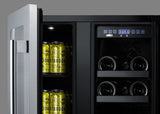 Summit  24" Built-In Wine/Beverage Center, ADA Compliant - Black (ALFD24WBV)
