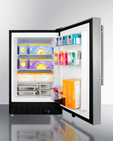Summit  21" Wide Built-In All-Freezer, ADA Compliant - Stainless Steel (ALFZ37BCSSHV)