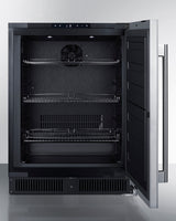 SUMMIT  24" Wide Built-In All-Freezer, ADA Compliant - Stainless Steel/Black (ALFZ53)