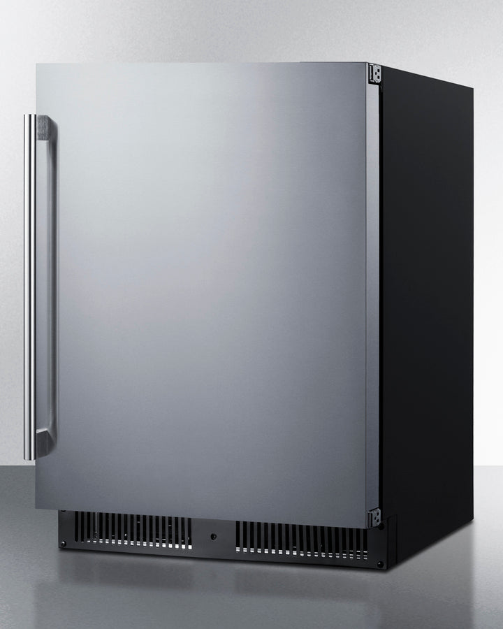 SUMMIT  24" Wide Built-In All-Freezer, ADA Compliant - Stainless Steel/Black (ALFZ53)