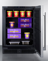 SUMMIT  24" Wide Built-In All-Freezer, ADA Compliant - Stainless Steel/Black (ALFZ53)