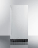 SUMMIT  15" Wide Built-In All-Refrigerator, ADA Compliant - Stainless Steel/Black (ALR15BSS)
