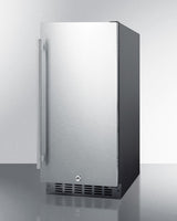 SUMMIT  15" Wide Built-In All-Refrigerator, ADA Compliant - Stainless Steel/Black (ALR15BSS)