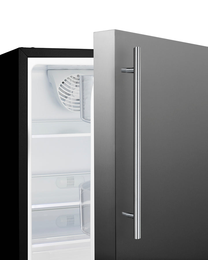 SUMMIT  21" Wide Built-In All-Refrigerator, ADA Compliant - Black (ALR47BSSHV)