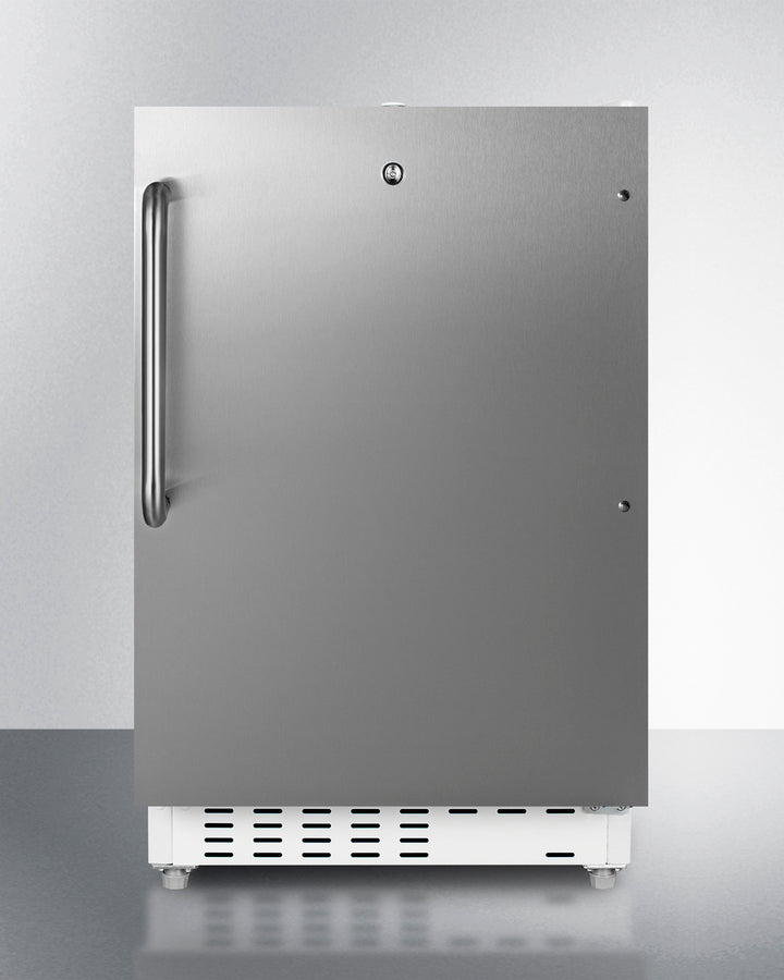 SUMMIT  21" Wide Built-in Refrigerator-Freezer, ADA Compliant - White (ALRF48SSTB)